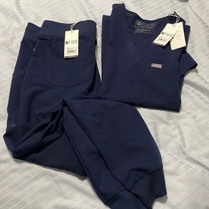 Figs Navy Blue Scrub Set